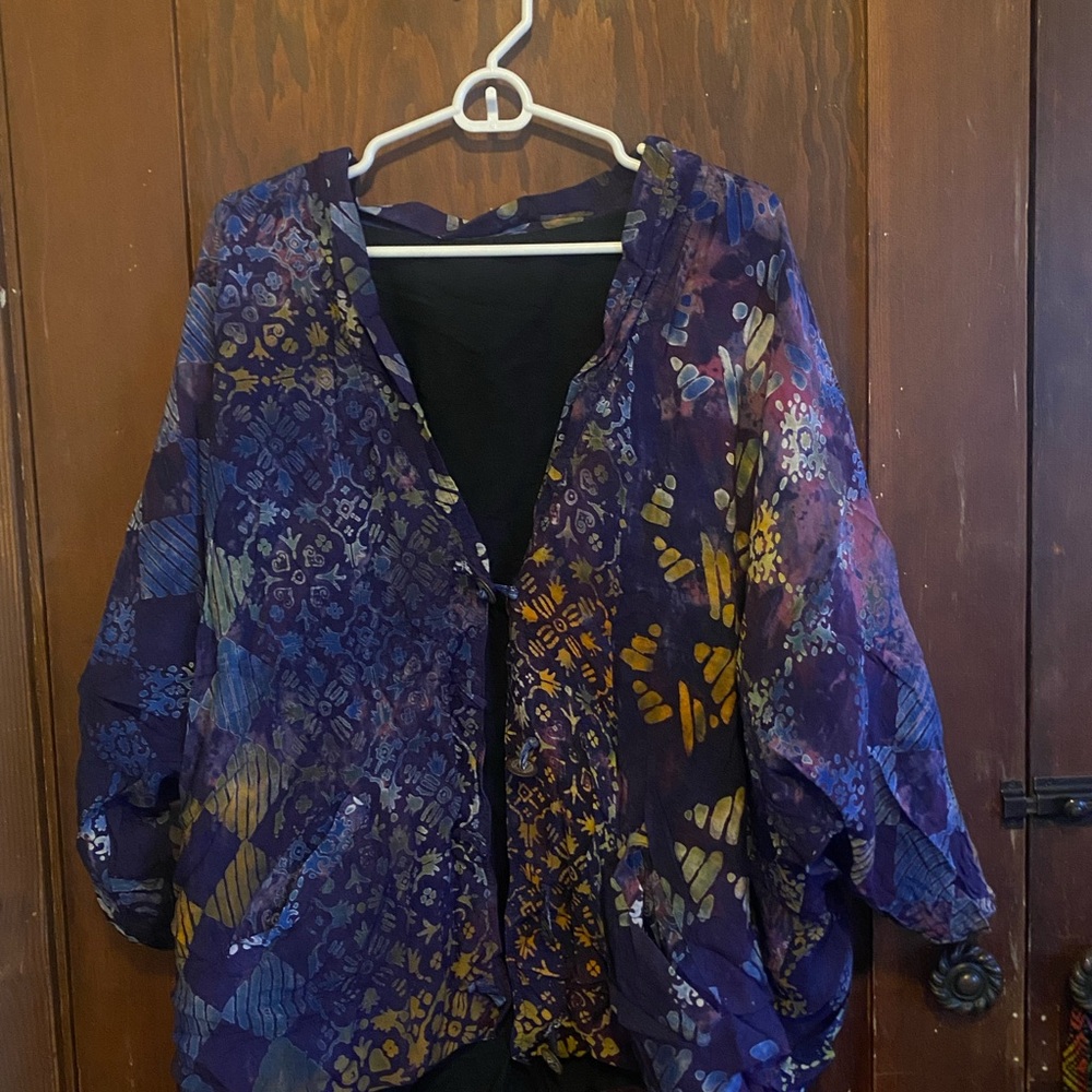 Women's Purple Vintage Patterned Jacket Women's M